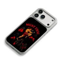 Muay Thai boxers boxing gloves art iPhone 17 Pro Max Electroplated Silver Case2