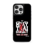 Muay Thai combat red bull fighting iPhone 16 Pro Max Black Case