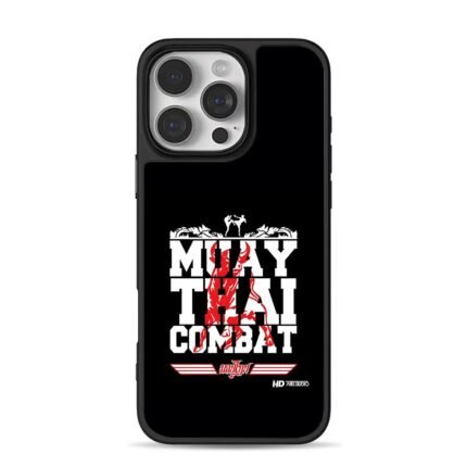 Muay Thai combat red bull fighting iPhone 16 Pro Max Black Case