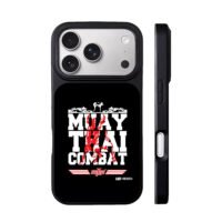 Muay Thai combat red bull fighting iPhone 17 Pro Max Black Case