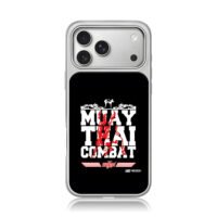 Muay Thai combat red bull fighting iPhone 17 Pro Max Electroplated Silver Case1