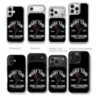 Muay Thai fighter kick training art Chris Brown Phone Case Black Electroplated Silver For Iphone 11 To 17