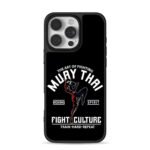 Muay Thai fighter kick training art iPhone 16 Pro Max Black Case