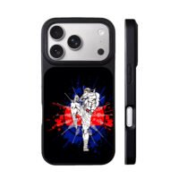 Muay Thai fighter sak yant flag art iPhone 17 Pro Max Black Case