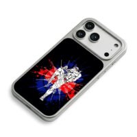 Muay Thai fighter sak yant flag art iPhone 17 Pro Max Electroplated Silver Case2