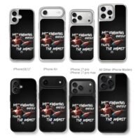 Muay Thai fighter with quote print Chris Brown Phone Case Black Electroplated Silver For Iphone 11 To 17