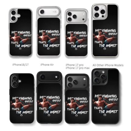 Muay Thai fighter with quote print Chris Brown Phone Case Black Electroplated Silver For Iphone 11 To 17
