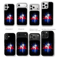 Muay Thai flag splash fighter Chris Brown Phone Case Black Electroplated Silver For Iphone 11 To 17