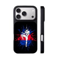 Muay Thai flag splash fighter iPhone 17 Pro Max Black Case