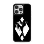 Muay Thai kick diamond silhouette iPhone 16 Pro Max Black Case