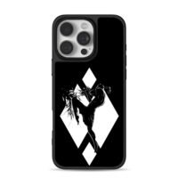 Muay Thai kick diamond silhouette iPhone 16 Pro Max Black Case