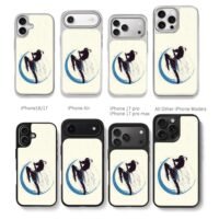 Muay Thai kick silhouette blue ink Chris Brown Phone Case Black Electroplated Silver For Iphone 11 To 17