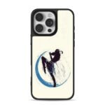 Muay Thai kick silhouette blue ink Phone Case for iPhone 11-17 & Samsung Galaxy S24-S26