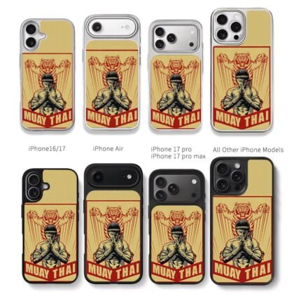 Muay Thai praying boxer with tiger Chris Brown Phone Case Black Electroplated Silver For Iphone 11 To 17