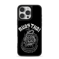 Muay Thai tiger Thai talisman art iPhone 16 Pro Max Black Case