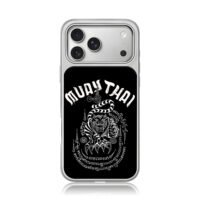 Muay Thai tiger Thai talisman art iPhone 17 Pro Max Electroplated Silver Case1