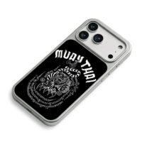 Muay Thai tiger Thai talisman art iPhone 17 Pro Max Electroplated Silver Case2