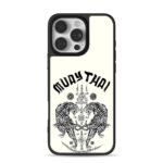 Muay Thai twin tigers Thai tattoo iPhone 16 Pro Max Black Case