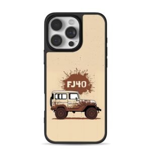 Muddy FJ40 offroad truck art iPhone 16 Pro Max Black Case
