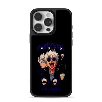 Multiple Satoru Gojo JJK anime art iPhone 16 Pro Max Black Case