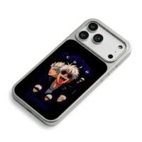 Multiple Satoru Gojo JJK anime art iPhone 17 Pro Max Electroplated Silver Case2