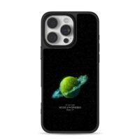 Music of Spheres green ring planet iPhone 16 Pro Max Black Case