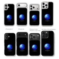 Music of the Spheres blue star Chris Brown Phone Case Black Electroplated Silver For Iphone 11 To 17