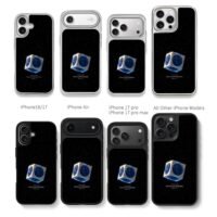 Music of the Spheres space cube art Chris Brown Phone Case Black Electroplated Silver For Iphone 11 To 17