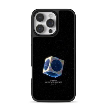 Music of the Spheres space cube art iPhone 16 Pro Max Black Case