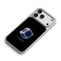 Music of the Spheres space cube art iPhone 17 Pro Max Electroplated Silver Case2