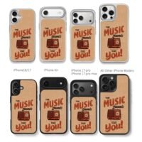 Music sounds better with you radio Chris Brown Phone Case Black Electroplated Silver For Iphone 11 To 17