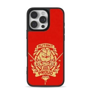 Mutant And Proud TMNT Fist Badge iPhone 16 Pro Max Black Case
