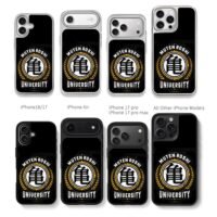 Muten Roshi University Kame badge Chris Brown Phone Case Black Electroplated Silver For Iphone 11 To 17