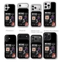 Myke Towers photo collage with text Chris Brown Phone Case Black Electroplated Silver For Iphone 11 To 17