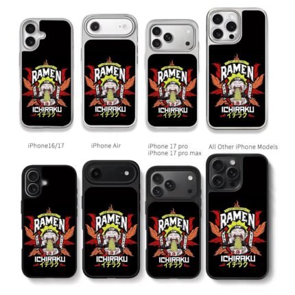 Naruto eating Ichiraku ramen Chris Brown Phone Case Black Electroplated Silver For Iphone 11 To 17