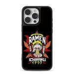 Naruto eating Ichiraku ramen iPhone 16 Pro Max Black Case