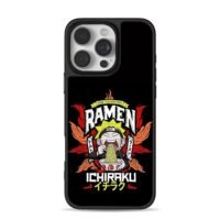 Naruto eating Ichiraku ramen iPhone 16 Pro Max Black Case