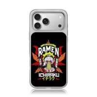 Naruto eating Ichiraku ramen iPhone 17 Pro Max Electroplated Silver Case1