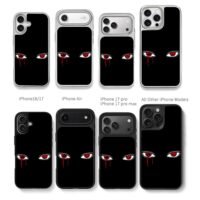 Naruto Itachi Sharingan blood eyes Chris Brown Phone Case Black Electroplated Silver For Iphone 11 To 17
