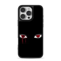 Naruto Itachi Sharingan blood eyes iPhone 16 Pro Max Black Case