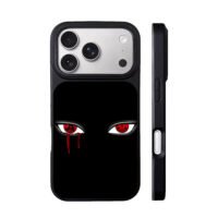 Naruto Itachi Sharingan blood eyes iPhone 17 Pro Max Black Case