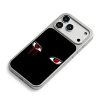 Naruto Itachi Sharingan blood eyes iPhone 17 Pro Max Electroplated Silver Case2