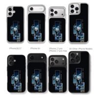 Naruto Kakashi Chidori Susanoo art Chris Brown Phone Case Black Electroplated Silver For Iphone 11 To 17