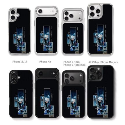 Naruto Kakashi Chidori Susanoo art Chris Brown Phone Case Black Electroplated Silver For Iphone 11 To 17