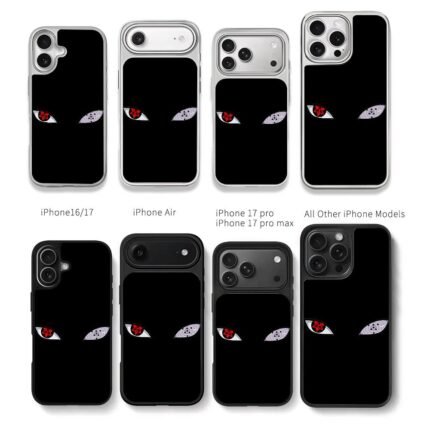 Naruto Mangekyo Sharingan Rinnegan Chris Brown Phone Case Black Electroplated Silver For Iphone 11 To 17