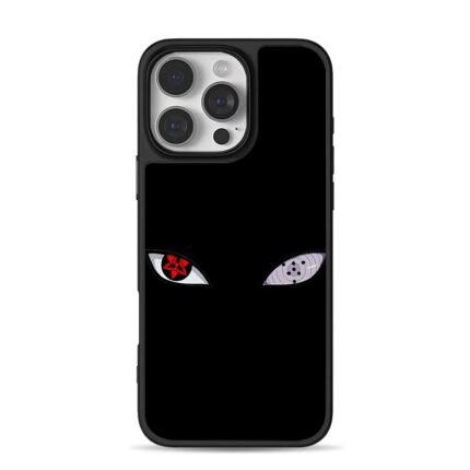 Naruto Mangekyo Sharingan Rinnegan iPhone 16 Pro Max Black Case