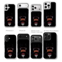 Naruto Obito Uchiha back with logo Chris Brown Phone Case Black Electroplated Silver For Iphone 11 To 17