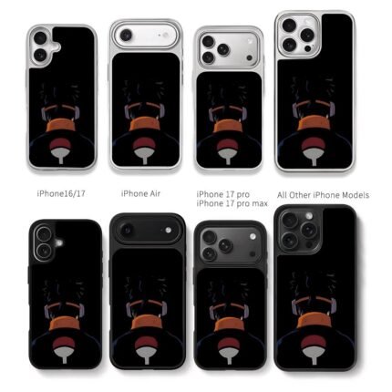 Naruto Obito Uchiha back with logo Chris Brown Phone Case Black Electroplated Silver For Iphone 11 To 17