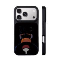Naruto Obito Uchiha back with logo iPhone 17 Pro Max Black Case
