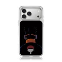 Naruto Obito Uchiha back with logo iPhone 17 Pro Max Electroplated Silver Case1